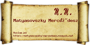 Matyasovszky Mercédesz névjegykártya